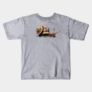 Stylish Snail Kids T-Shirt